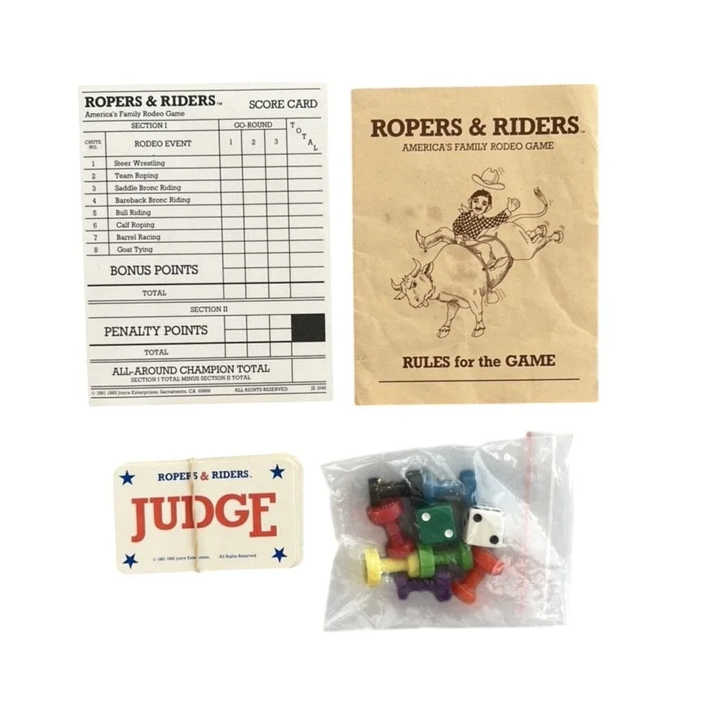 Ropers & Riders - America's Favorite Rodeo Game - RARE! - 100% Complete